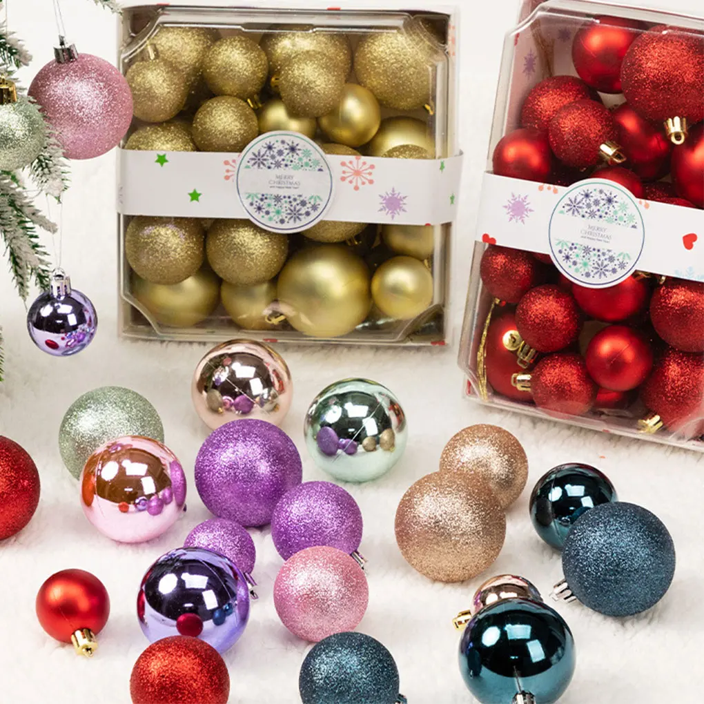 44 шт. 3/4/5 см рождественские шары украшения подвесные елочные подвески для