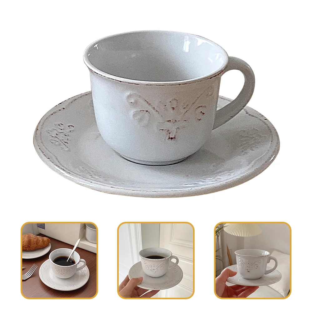 

Cup Mugs Coffee Tea Mug Ceramic Cups Gift Espresso Water Latte Set British Saucerswhite Housewarming Cereal Herstein Cocoa