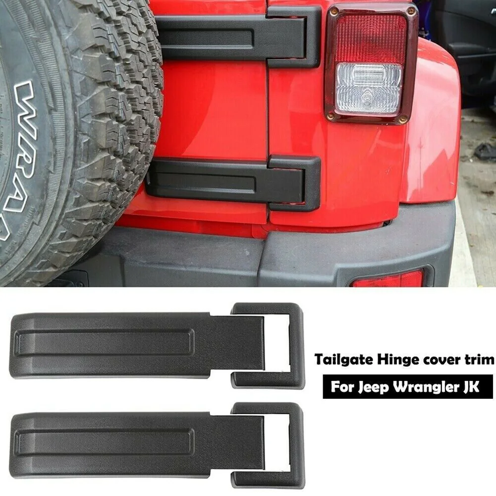 

Indoor Hinge Cover Cover ABS Accessories Black Lower Tail Gate Parts Replacements For Jeep Wrangler JK Durable