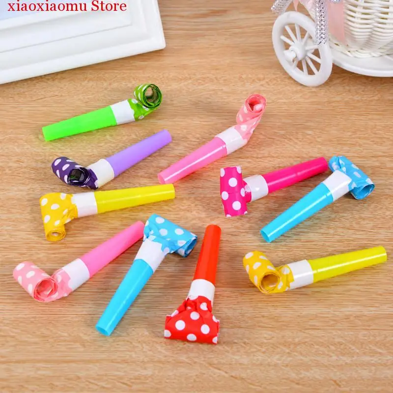 

6Pcs/Lot Dot Color Party Blowouts Whistles Kids Birthday Party Favors Decoration Supplies Children's Birthday Decoration
