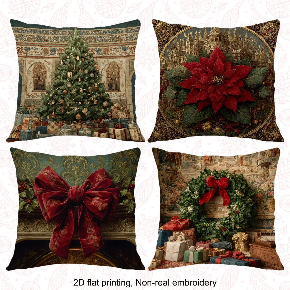 

Рождественская наволочка из полиэстера 45 см