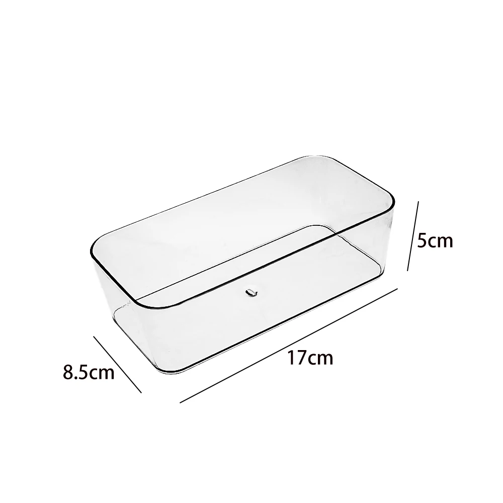 

Прозрачный пластиковый ящик для хранения без крышки, неограниченное количество органайзеров для ящиков стола, прозрачные контейнеры для макияжа, различные размеры