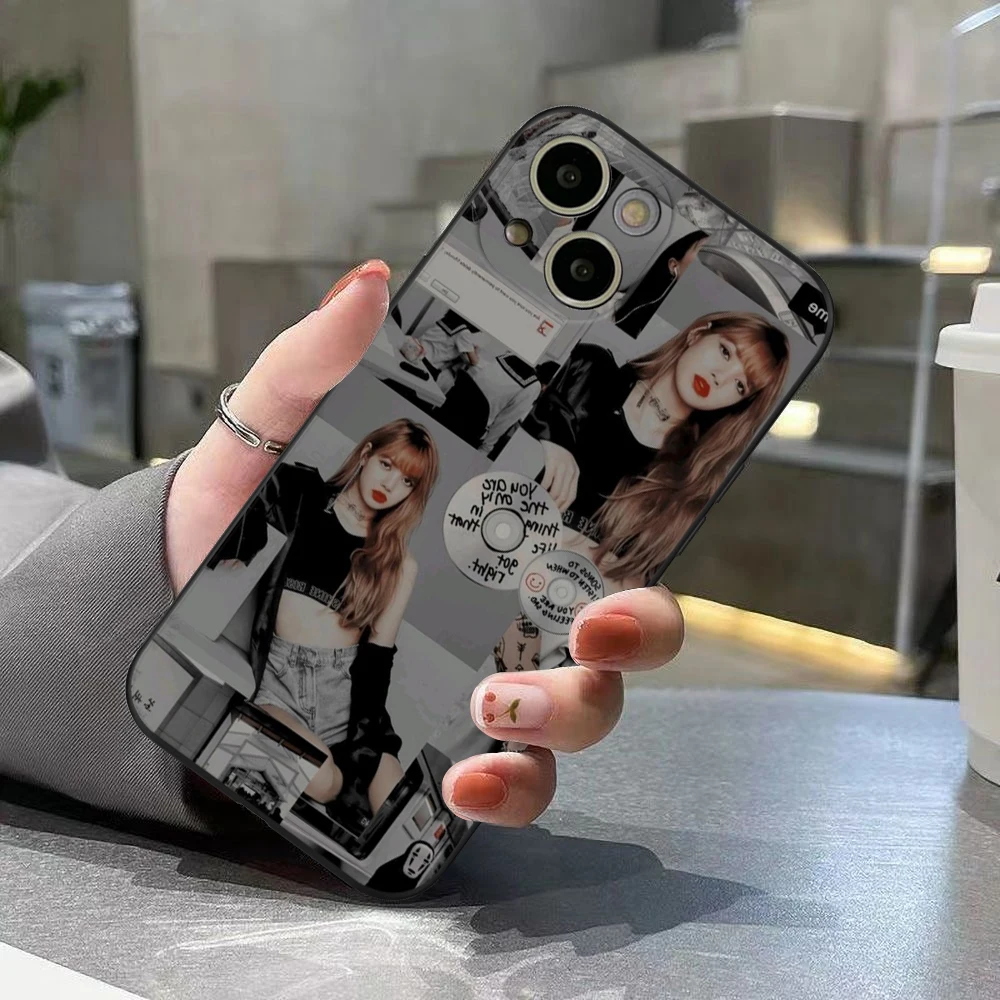 

2023 P-BLACK-PINKS L-Lisa- Phone Case FOR IPhone 14 13 11 12 Pro 8 7 Plus X 13 Pro MAX XR XS MINI Black Design Covers