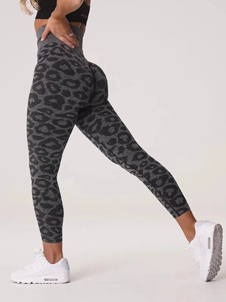 

Female Training Jogging Gym Yoga Pants Women Sport Leggings Workout High Waist Push Up Leopard Print Spandex Leggings