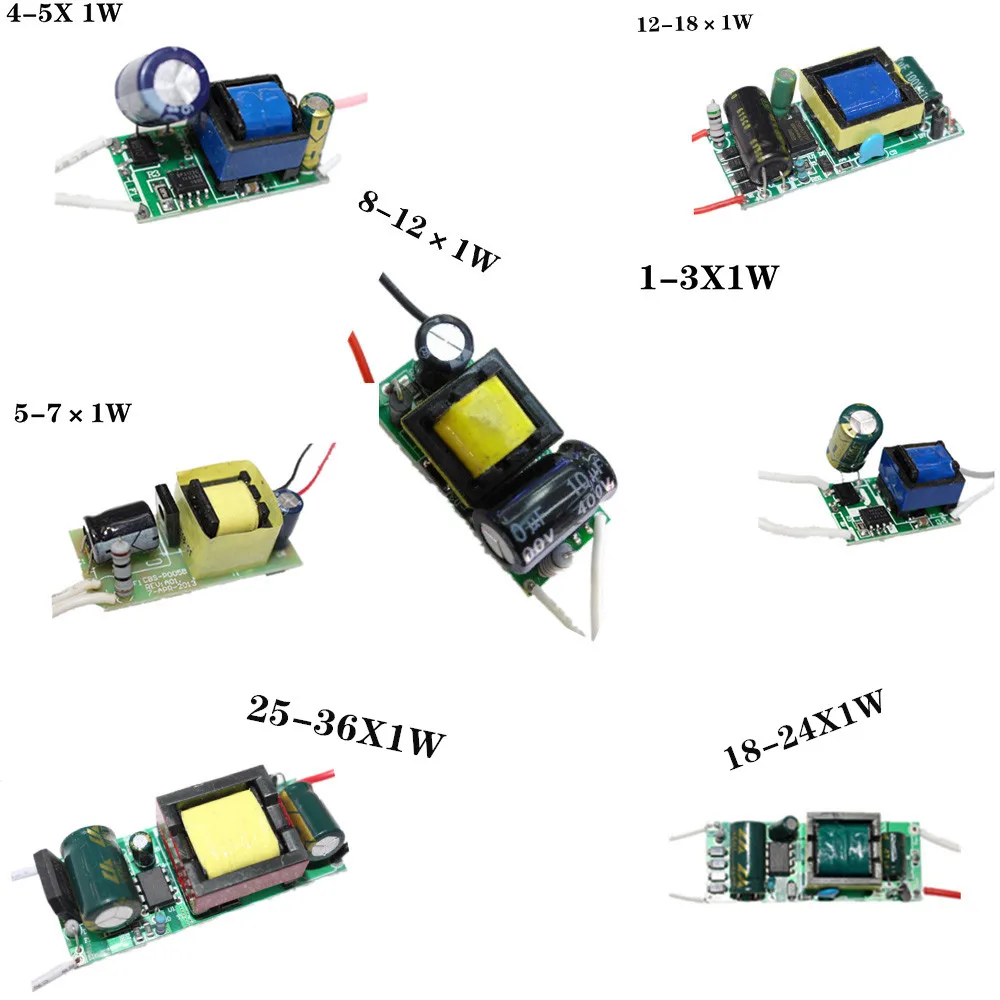 Флэш-драйвер 300 мА, плата 1-3 Вт 5 Вт 4-7 Вт 8-12 Вт 12-18 Вт 18-25 Вт 25-36 Вт