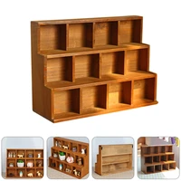 creative vintage desktop organizer wooden case wall hanging wooden storage rack