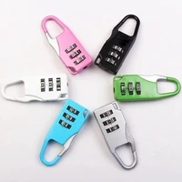 3 mini dial digits code number password combination padlock safety travel security lock for luggage lock padlock gym