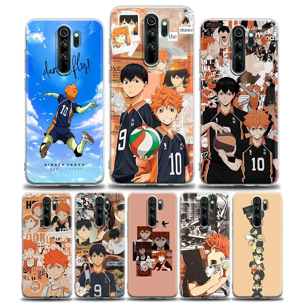 

Clear Phone Case for Redmi Note 10 7 8 9 8T Pro Case Redmi 8 8A 7 9 9C Y3 K20 K30 K40 Soft Silicone Haikyuu Hinata Attacks