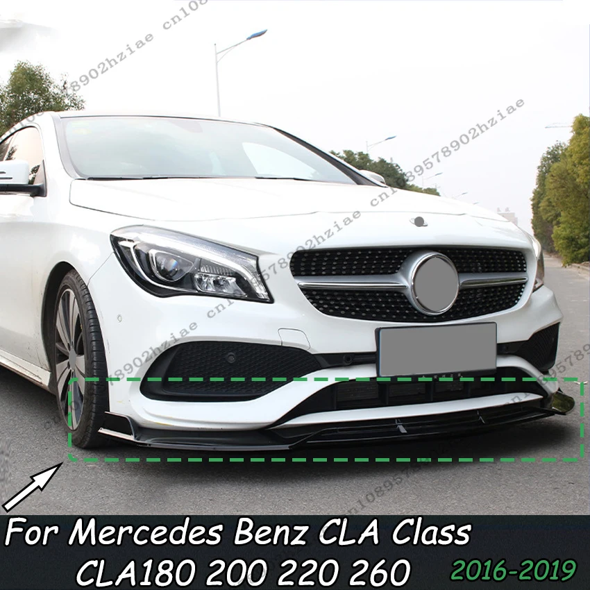 Для Mercedes CLA Class C117 W117 CLA180 200 220 260 2016-2019 передний бампер сплиттер спойлер диффузор