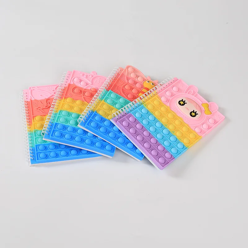 

A5 Notebook Silicone Cartoon Coil Handbook Spot Notebook Rainbow Bubble Fun Note Book Monthly Planner Daily Planner