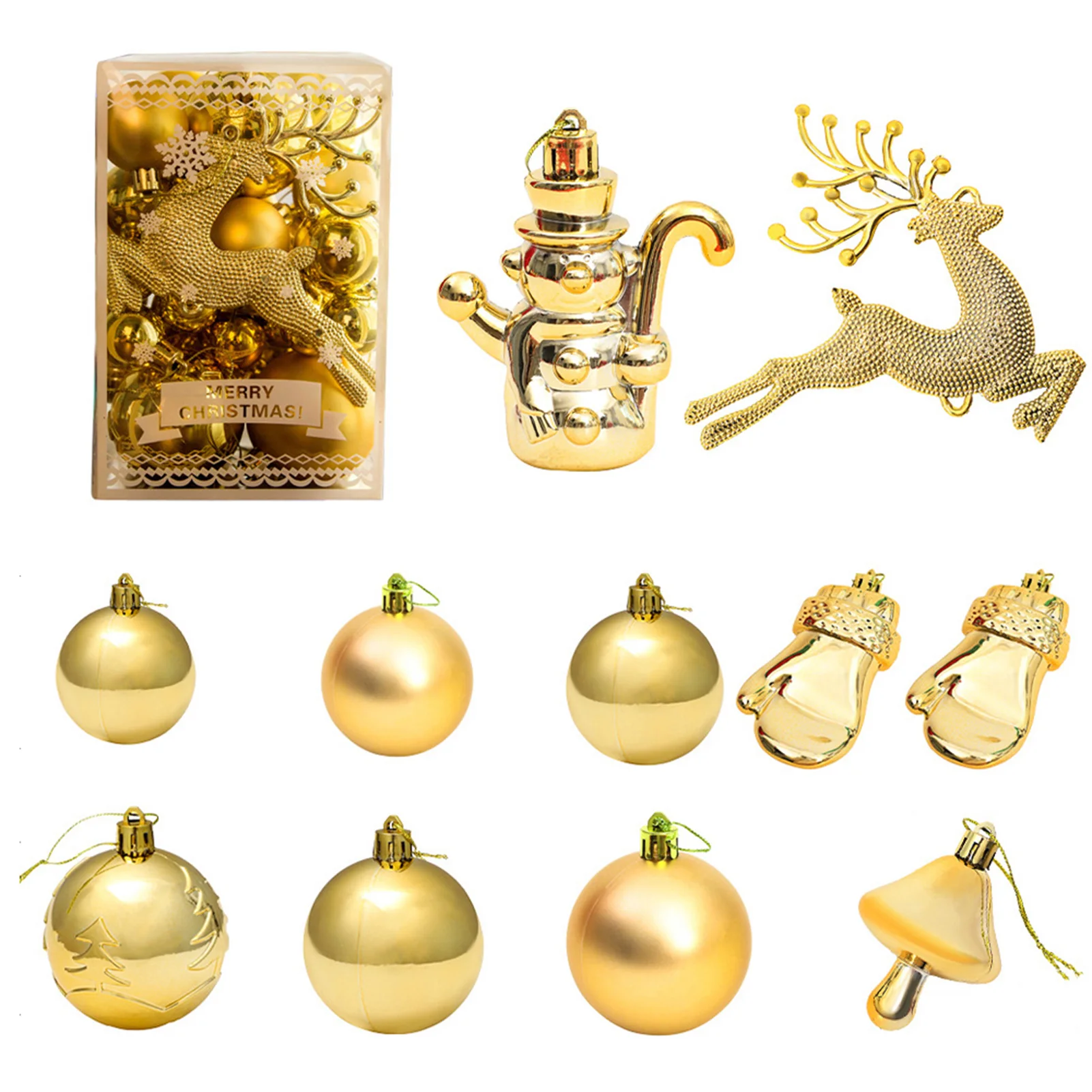 

Christmas Tree Baubles Set Delicate Christmas Tree Ornament for Christmas New Year Party Decoration