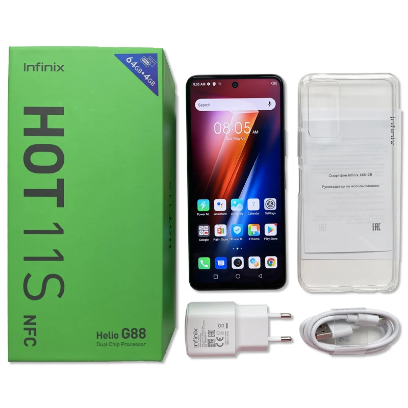 Смартфон глобальная версия Infinix Hot 11S NFC 4 ГБ 64 дисплей 6 78 дюйма FHD + 5000 мАч задняя