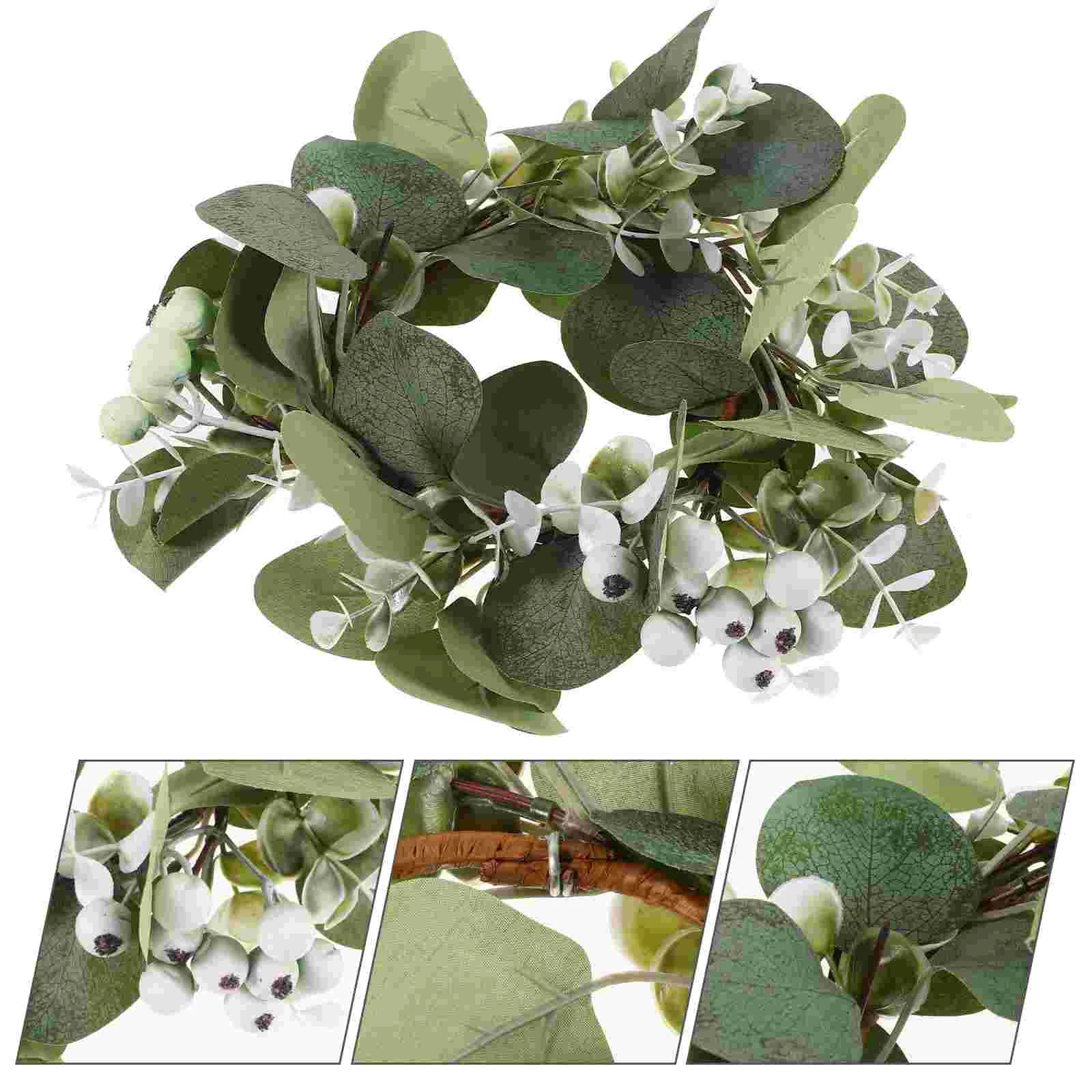 

Party Wreath Artificial Plants Table Rings Wreaths Leaves Silk Flower Christmas