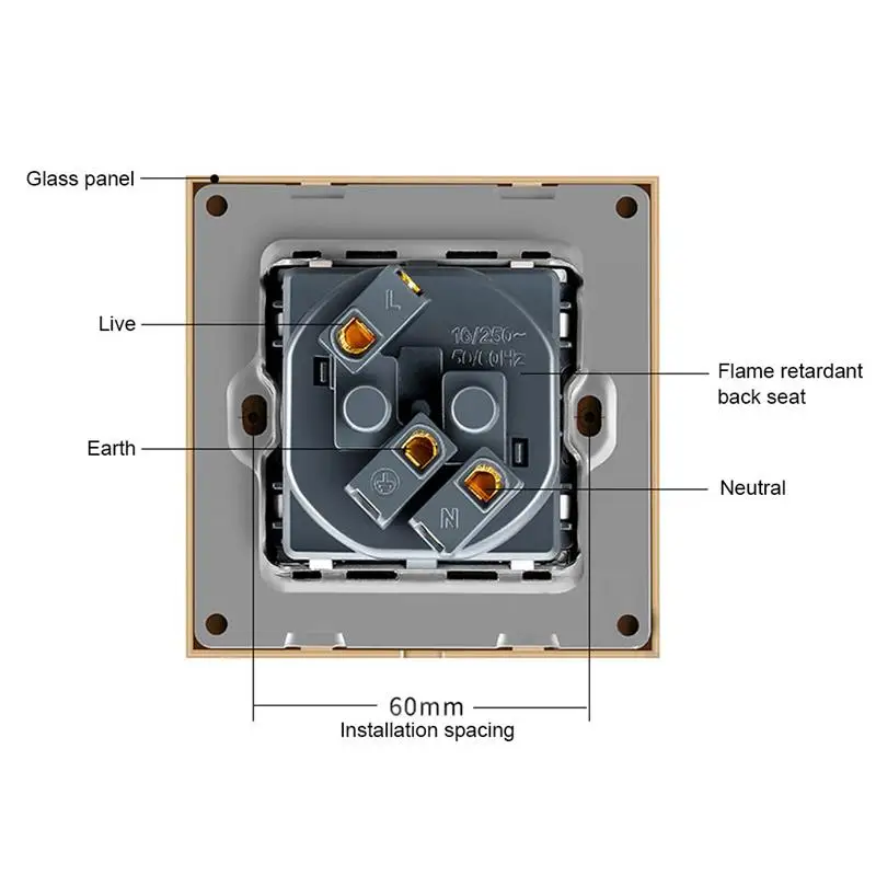 Настенная USB розетка много новых стильных панелей для спальни AC 110V-250V 16A настенная