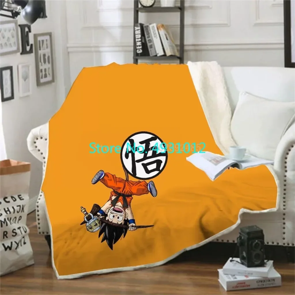 Одеяло для сна с 3D принтом Dragon Ball в стиле аниме 70x100 см декор дивана спальни мягкие