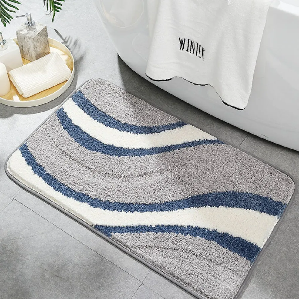 

Bathroom Absorbent Carpet Modern Minimalist Thickened Small Carpet Home Door Rubber Non-Slip Skin-Friendly No Shedding Floor Mat