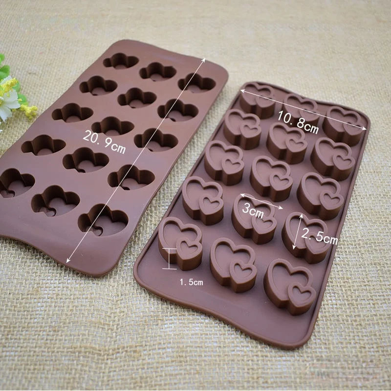 Силиконовая форма в форме сердца для выпечки 15 цветов |