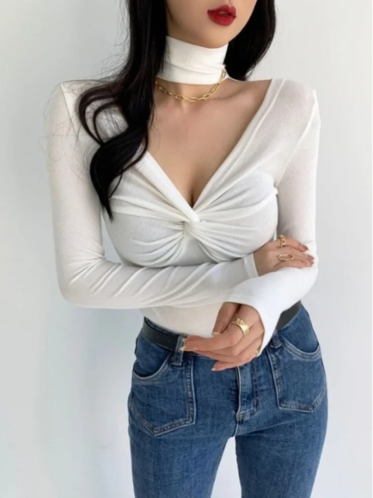 

Женская футболка с V-образным вырезом, большого размера