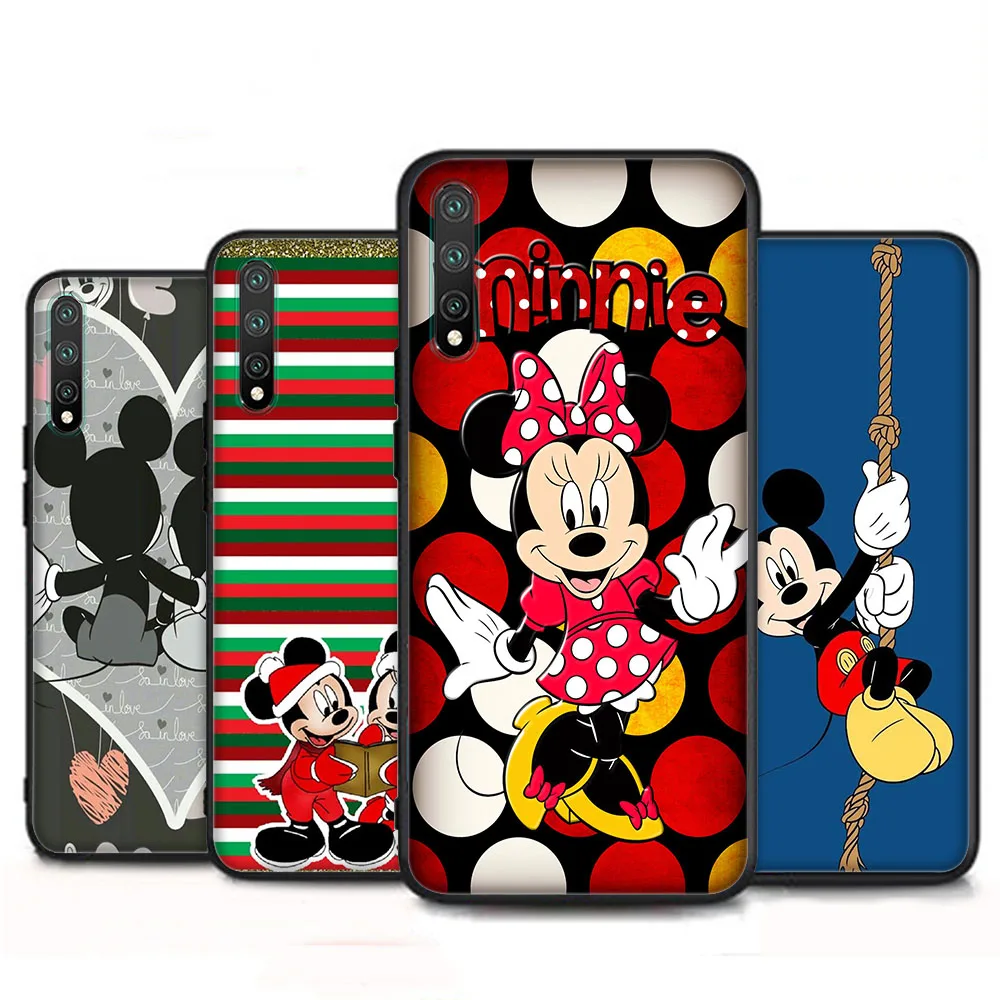 Mickey Mouse Cover for Huawei Mate 20 Nova 7 SE 2 2i 3 3i 4E 5T Lite P20 P30 Pro Black Phone Case