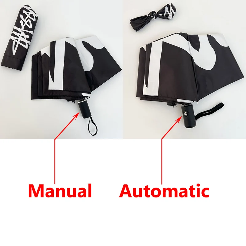 Брендовый Зонт с надписью ручной автоматический зонт от солнца и дождя