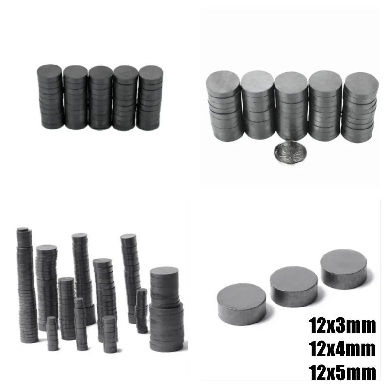 

Ферритовые магниты 12x3 мм, 12x4 мм, 12x5 мм черные