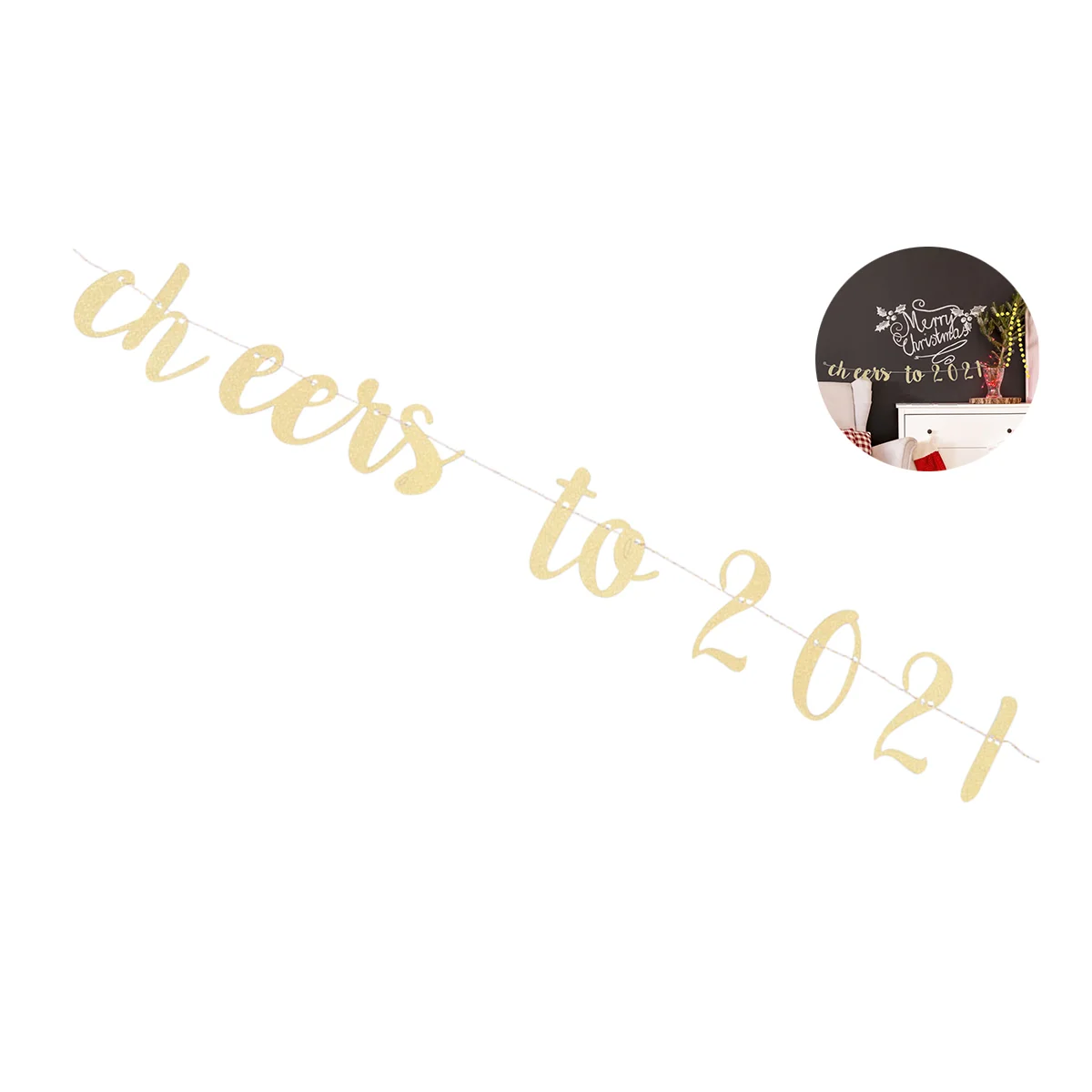 

New Eve Party Year Years Decorations Banner Supplies Sbeautiful 2021 Hanging Cheers Favor Sign Golden