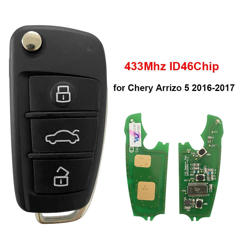 

OEM Flip Remote Key for Chery Arrizo 5 2016 - 2017 Spare Auto Smrt Key For Chery 433mhz with ID46 chip