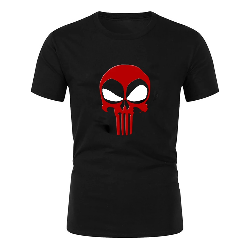 

Футболка оверсайз для мужчин и женщин, мягкая рубашка с красным черепом, с коротким рукавом, аниме стиль Харадзюку