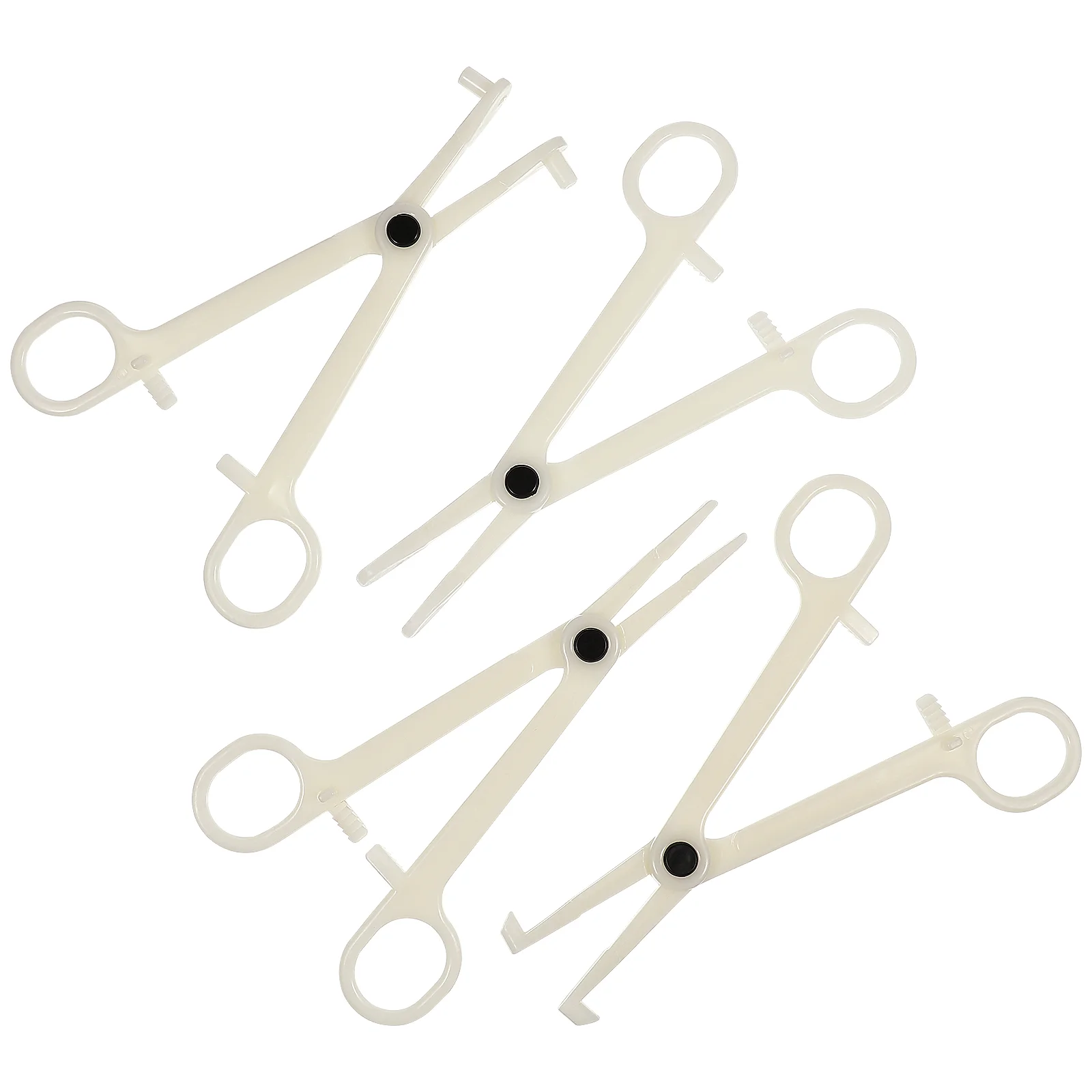 

4 Pcs Disposable Tattoo Forceps Ear Kit Pliers Plastic Body Perforation Clamps