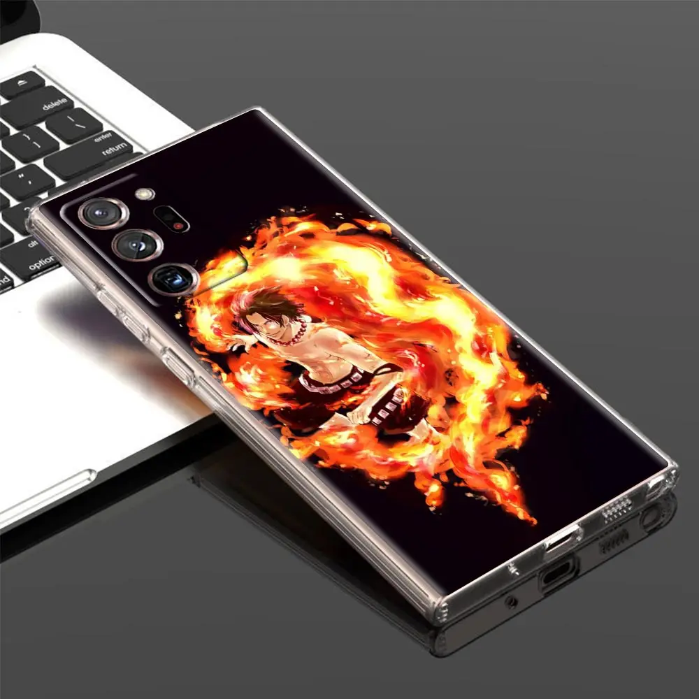 hot anime one piece transparent case for samsung galaxy note 20 ultra 9 8 10 plus lite m31 m51 m30s m11 m21 soft tpu phone cover free global shipping