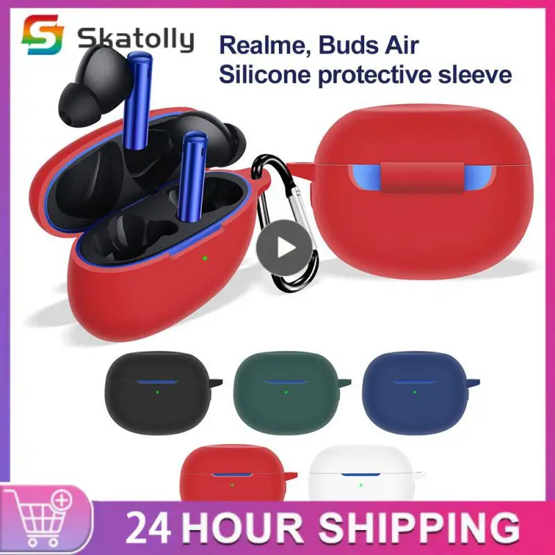 

Silicone Protective Sleeve For Realme Buds Air3 Anti-fall Earphone Soft Shell Cover Protector Headphone Protective Sleeve