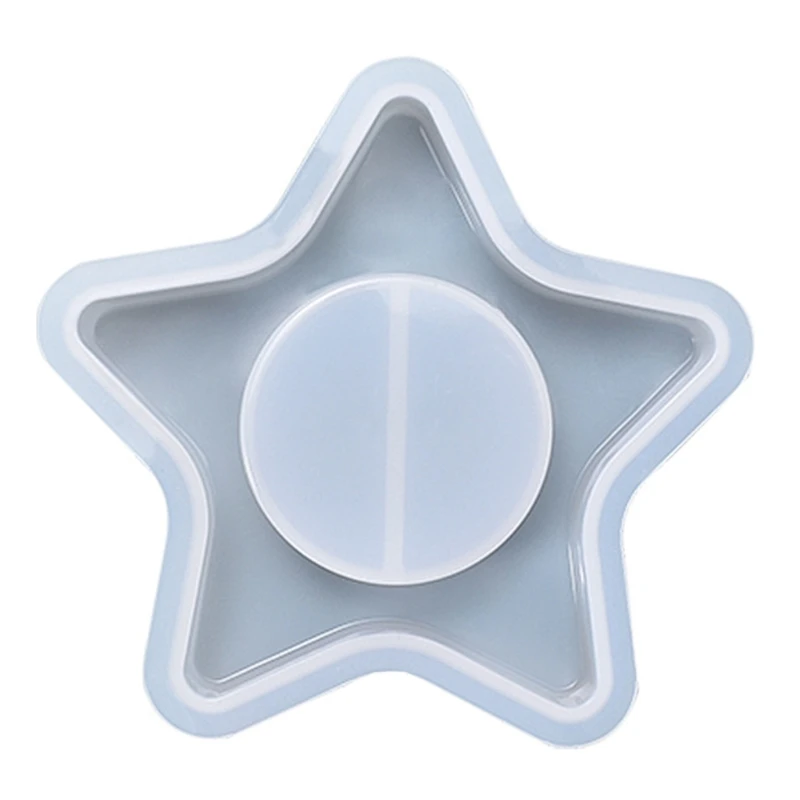 

Crystal Five-point Star Candlestick Epoxy Resin Mold Candle Holder Silicone Mold