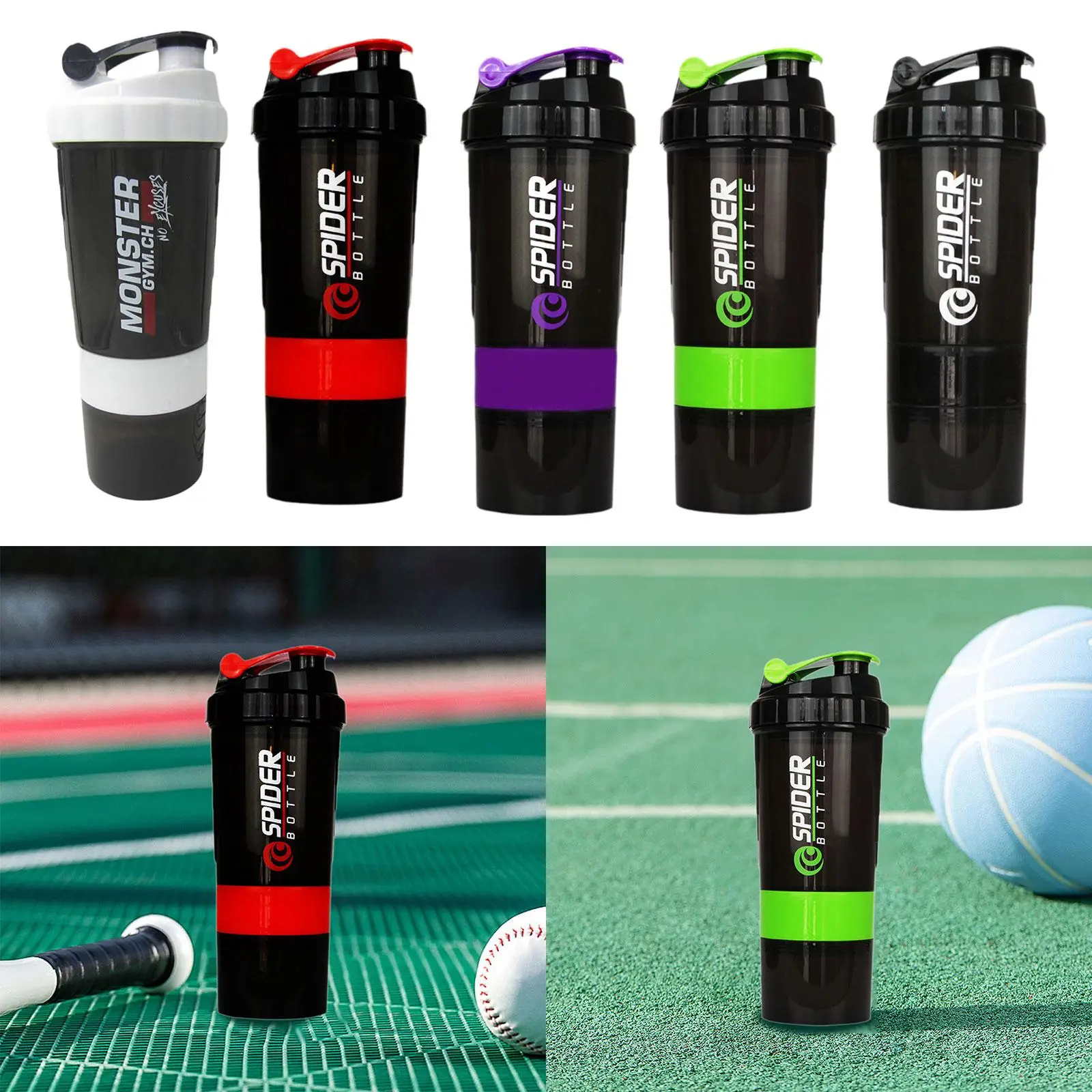 Шейкер Протеиновый портативный для тренировок 500 мл