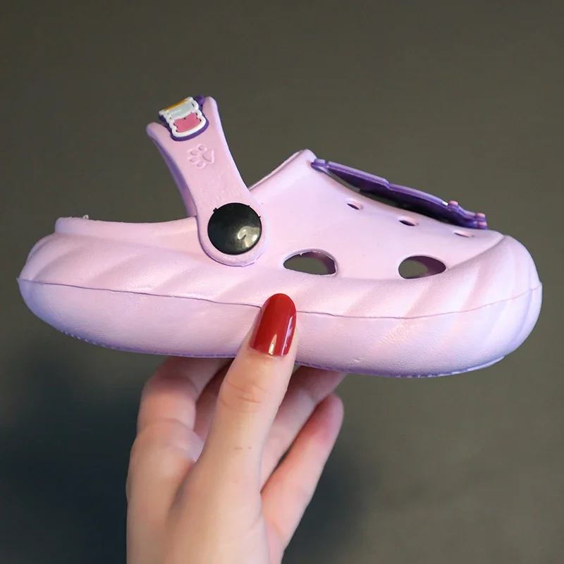 Kawaii Sanrio Детские Летние Тапочки Унисекс Аниме Мультфильм Kuromi Cinnamoroll Домашняя