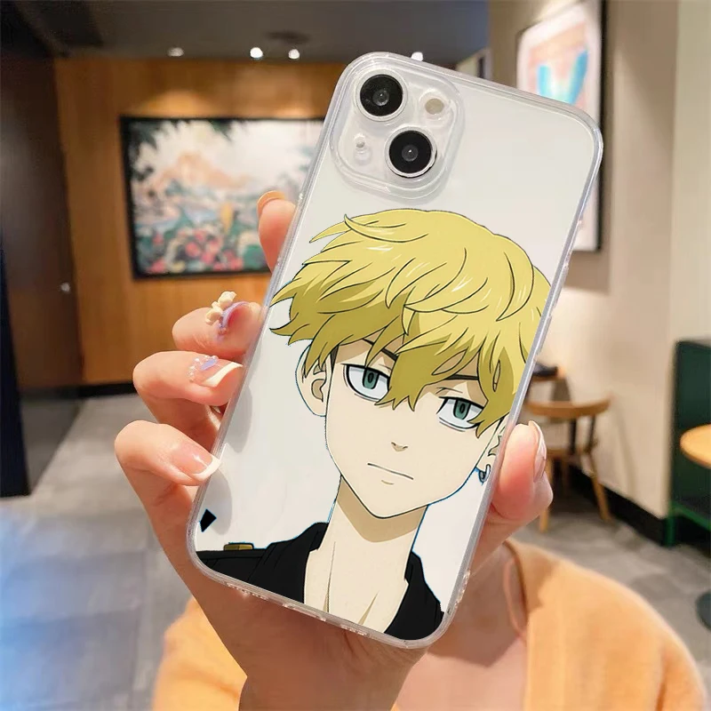 Tokyo Revengers Avengers Luxury Transparent Soft Phone Case For iPhone 14 13 12 11 Pro Max XS X XR SE3 7 8 Plus Shockproof Cover