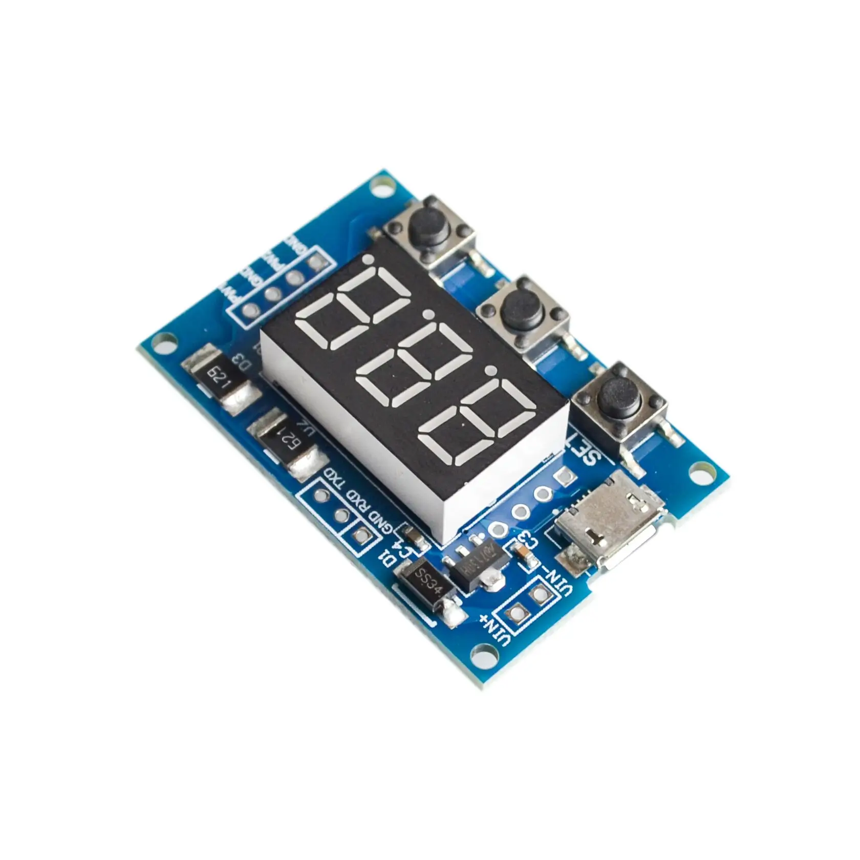 

DC 5-30V Micro USB 5V Power Independent PWM Generator 2 Channel Dual Way Digital LED Duty Cycle Pulse Frequency Board Module DIY