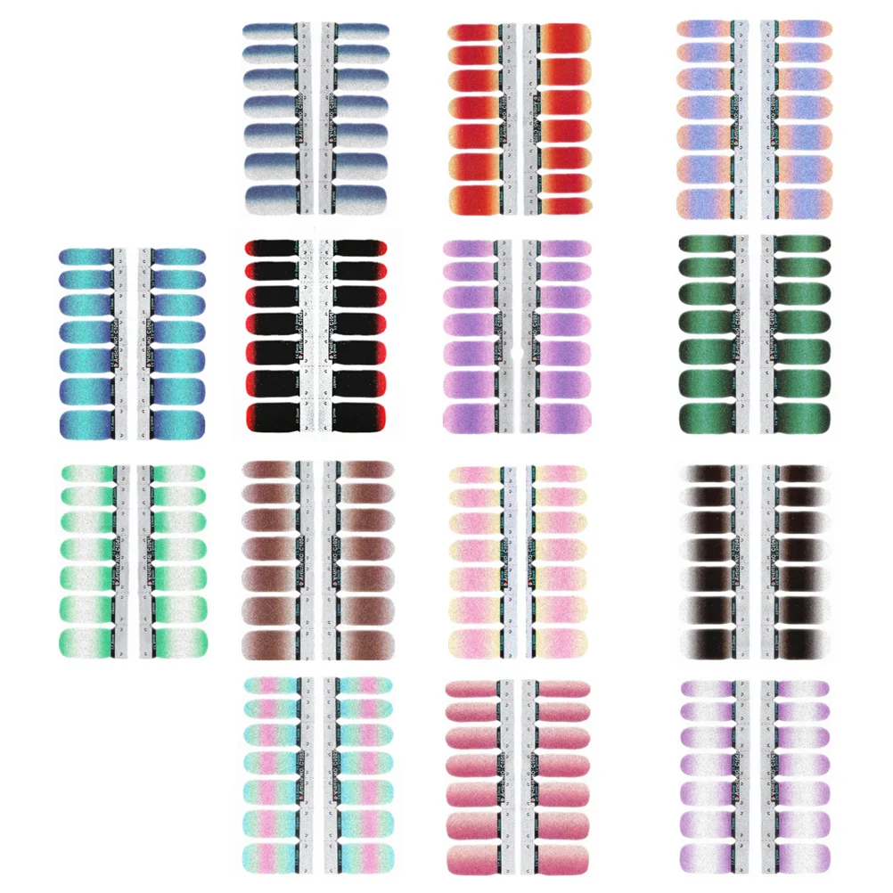 

14 листов, изящные наклейки для ногтей, самоклеящиеся наклейки для ногтей, украшение «сделай сам», аксессуары для маникюра для девочек (разны...