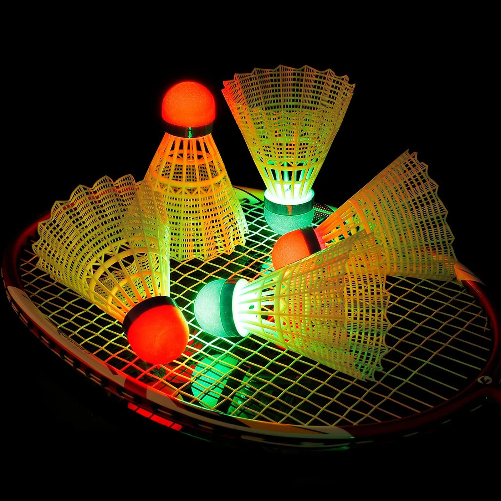 

Badminton Dark Night Colorful LED Lighting Sport Badminton Shuttlecocks Birdies Outdoor Light Spot Shuttle Cock