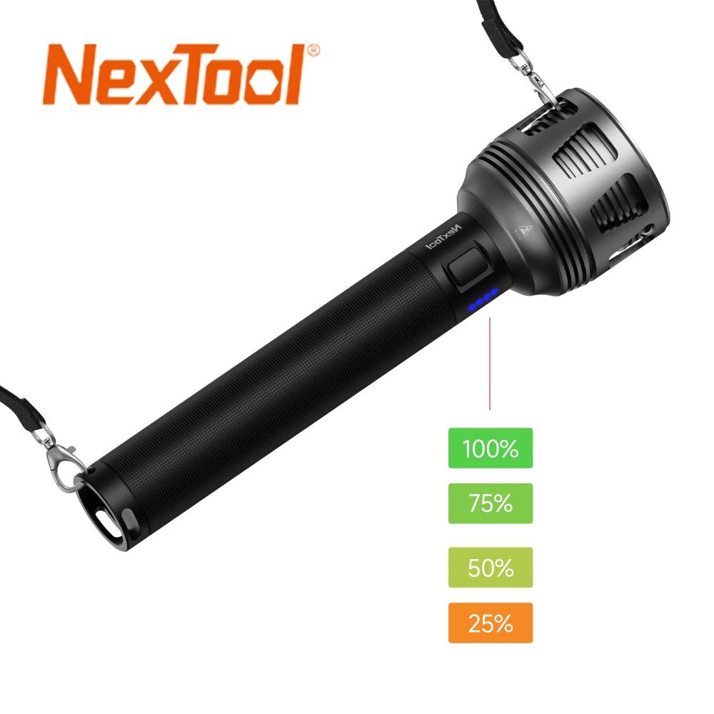 

Фонарик NEXTOOL аккумуляторный, 10000 мА · ч, 450 Лм/м, 5 режимов