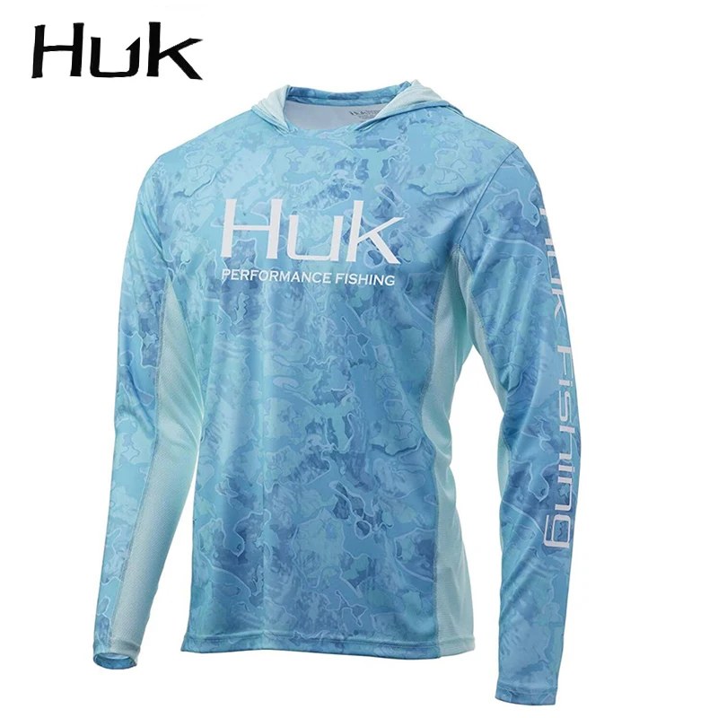 

HUK Men's Fishing Hooded Shirts High Performance Clothing Roupa De Pesca Masculina Camisa De Pesca Fishing Hoodie Tops