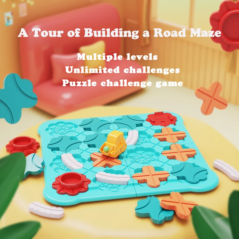 

Kids Puzzle Toys Road Maze Race Car Track Educational Parent-child Interactive Games Children Gifts Early Education Building