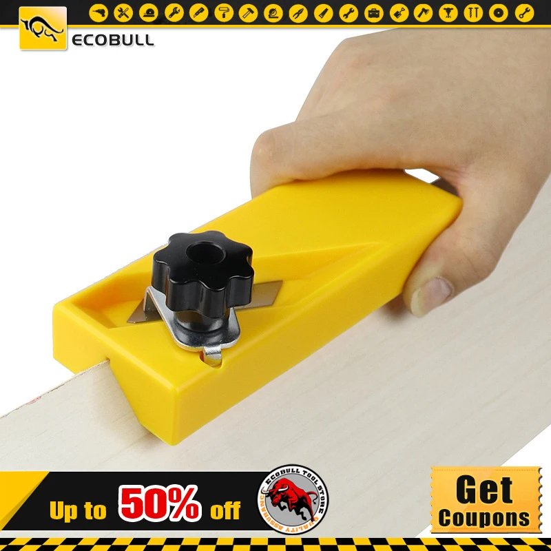 

45° Chamfer Trimming Cutter Woodworking Board Planer Tool Manual Wood Knife Carpenter Bottom Deburring Edge Planing Blade