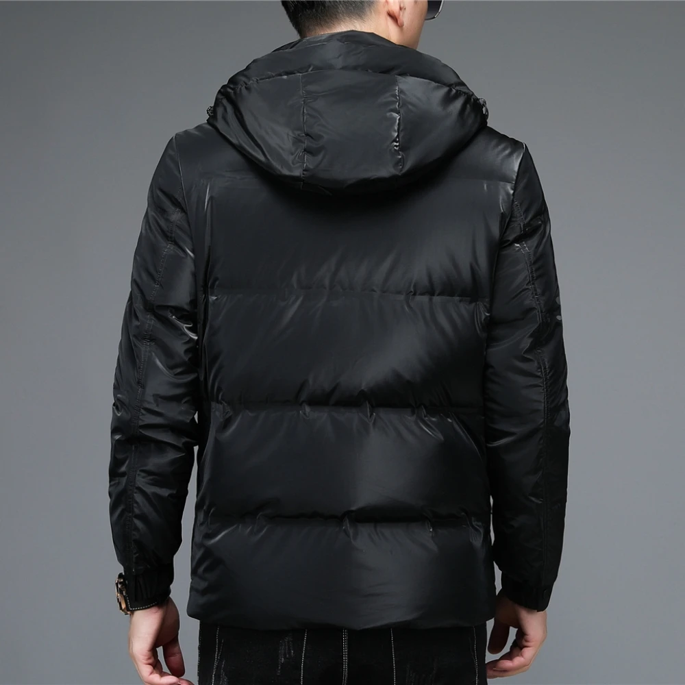 COODRONY Brand Winter Thick Warm Hooded Parka Coat 90% White Duck Down Jacket Men Clothing Big Pocket Windbreaker Overcoat Z8164