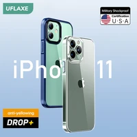 uflaxe original shockproof hard case for apple iphone 11 pro max 4k hd crystal clear anti yellow back cover casing