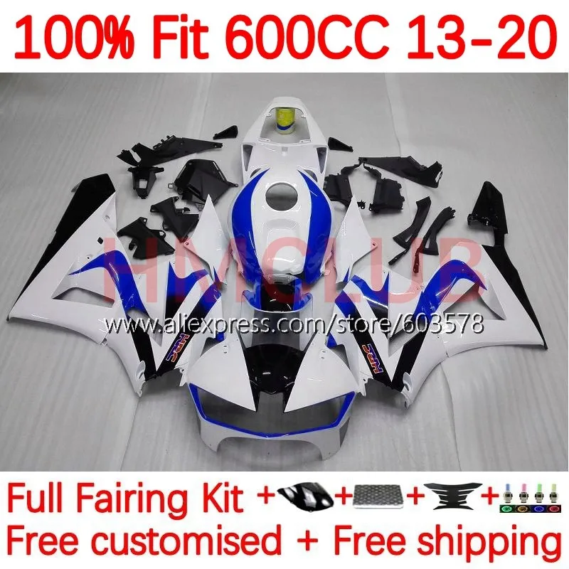 

Корпус инжектора для HONDA CBR 600RR 600 CBR600 RR CC F5 CBR600RR 2013 2020 600CC 13 14 15 16 17 обтекатель OEM 147No.12 синий белый