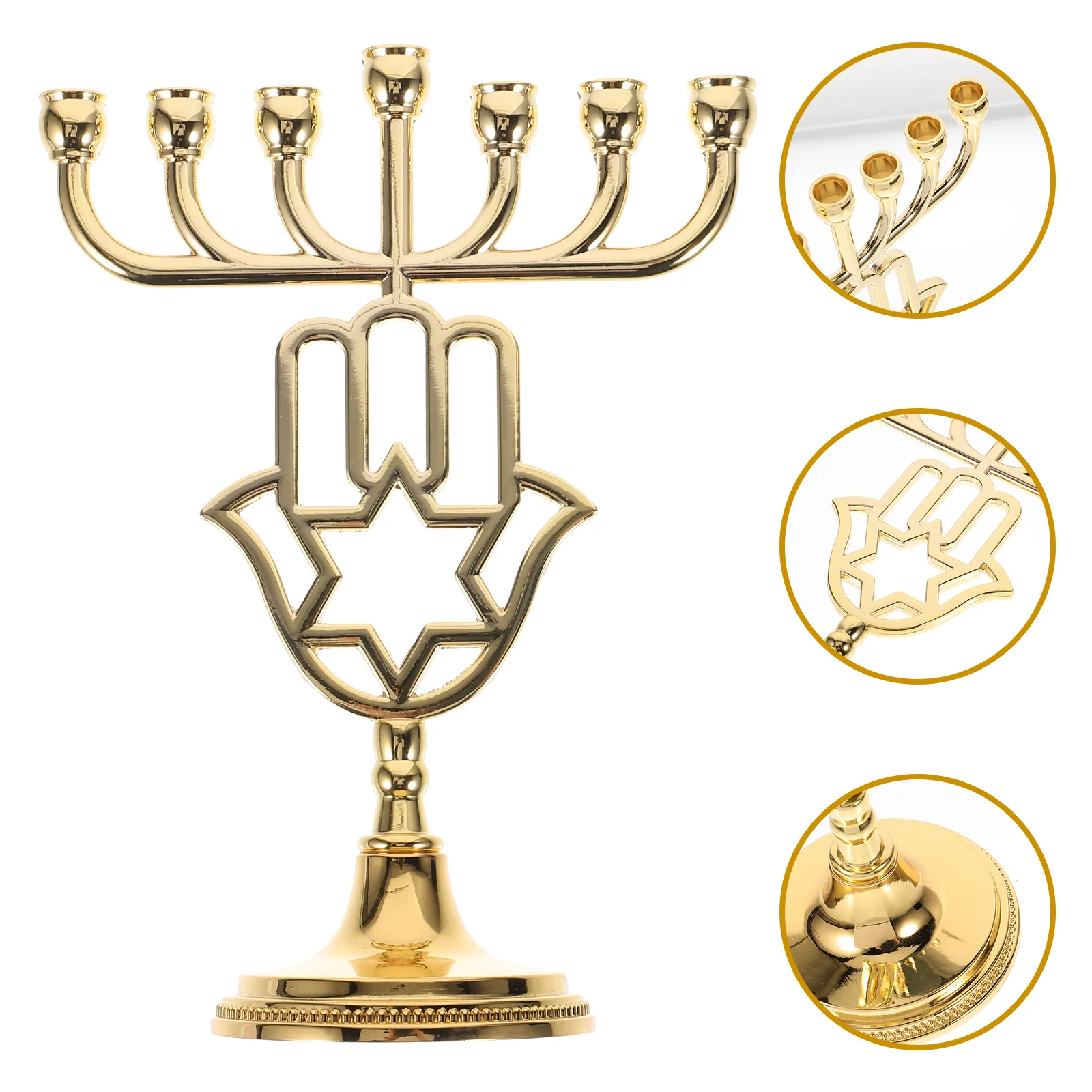 

7-Branch Menorah Hanukkah Menorah Jewish Candlestick Vintage Candelabrum Home Decor