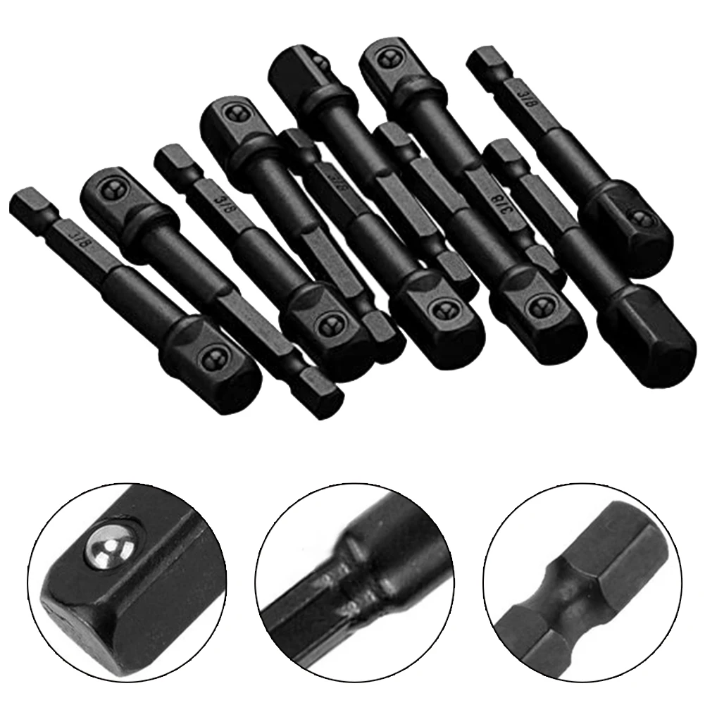 

Durable Shank Socket Adapter Barrel Extension Chrome Vanadium Steel For Drills Hex Impact Socket Impact Adapter