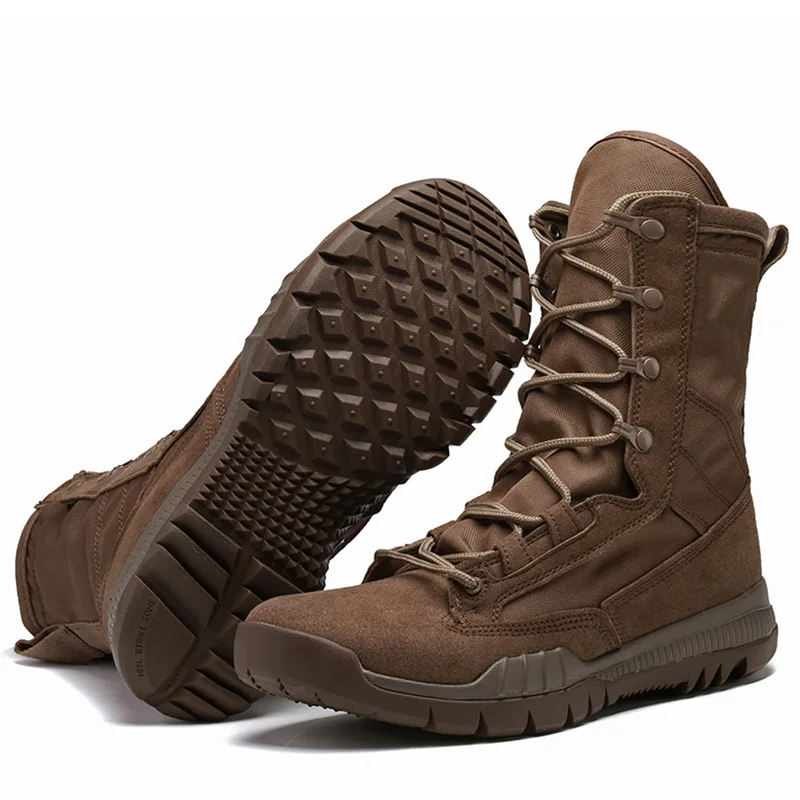 

Men's Military Boots 2023 Tactical Shoes Men Husband Breathable Lightweight Outdoor Army Boots Men Wear Resistant New Arrivals