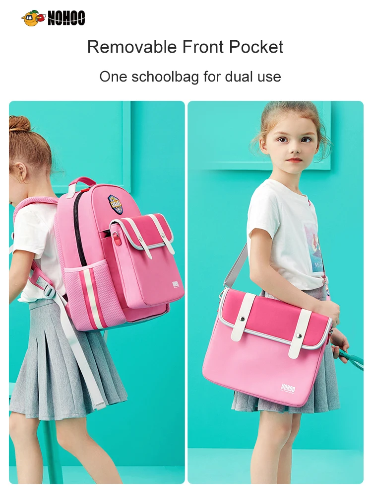 2 PCS/Set British Style School Backpacks for Girls Pink Large Capacity Primary Kids School Bags Waterproof Children Book Packs