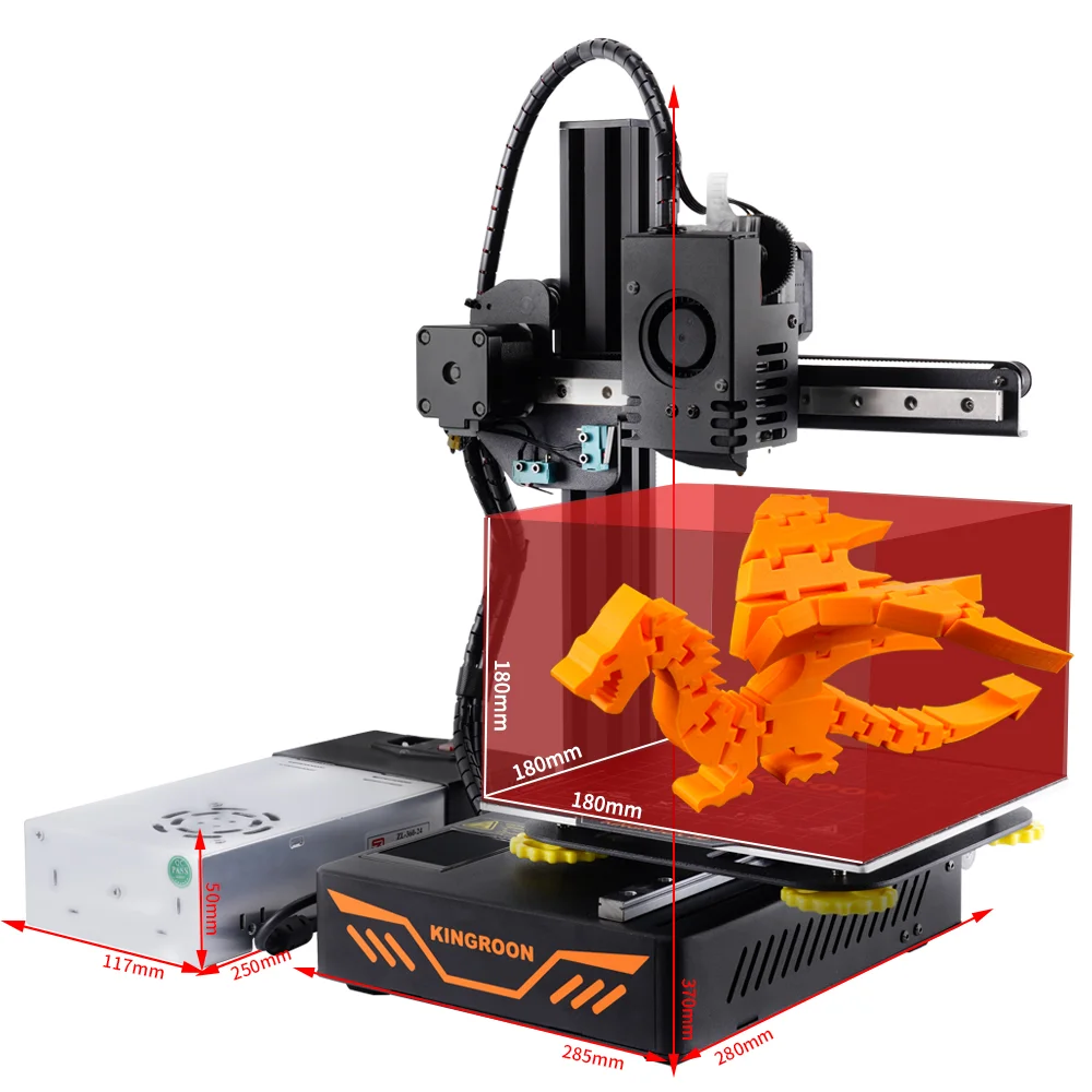 3D принтер KP3S недорогой FDM высокоточный портативный KINGROON 180x180x180 мм 1 75 поддержка PLA |